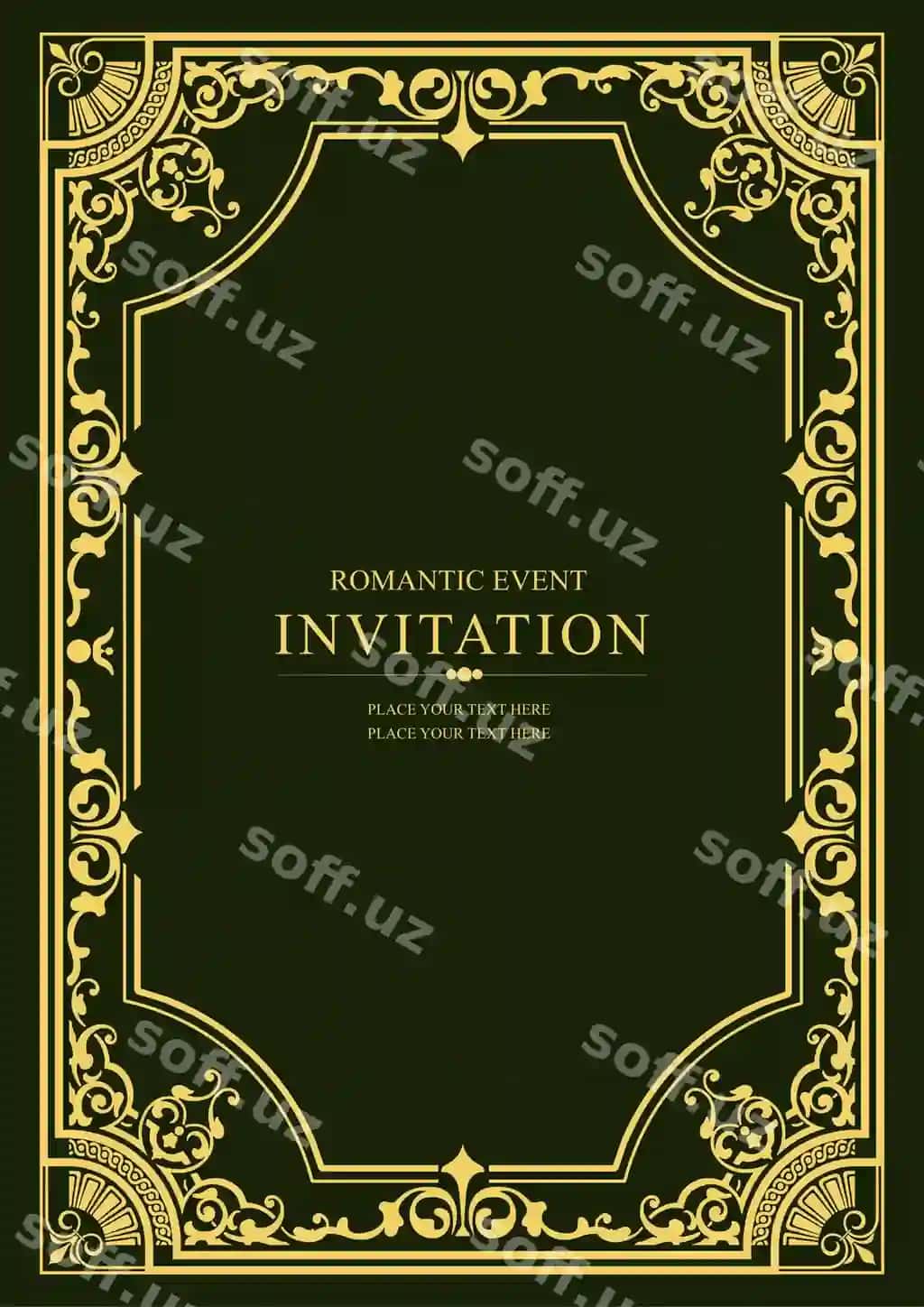 Oltin bez qorong'i fonda taklifnoma kartalari kitobi sifatida ishlatilishi mumkin. | Gold ornament dark background can be used as invitation card book