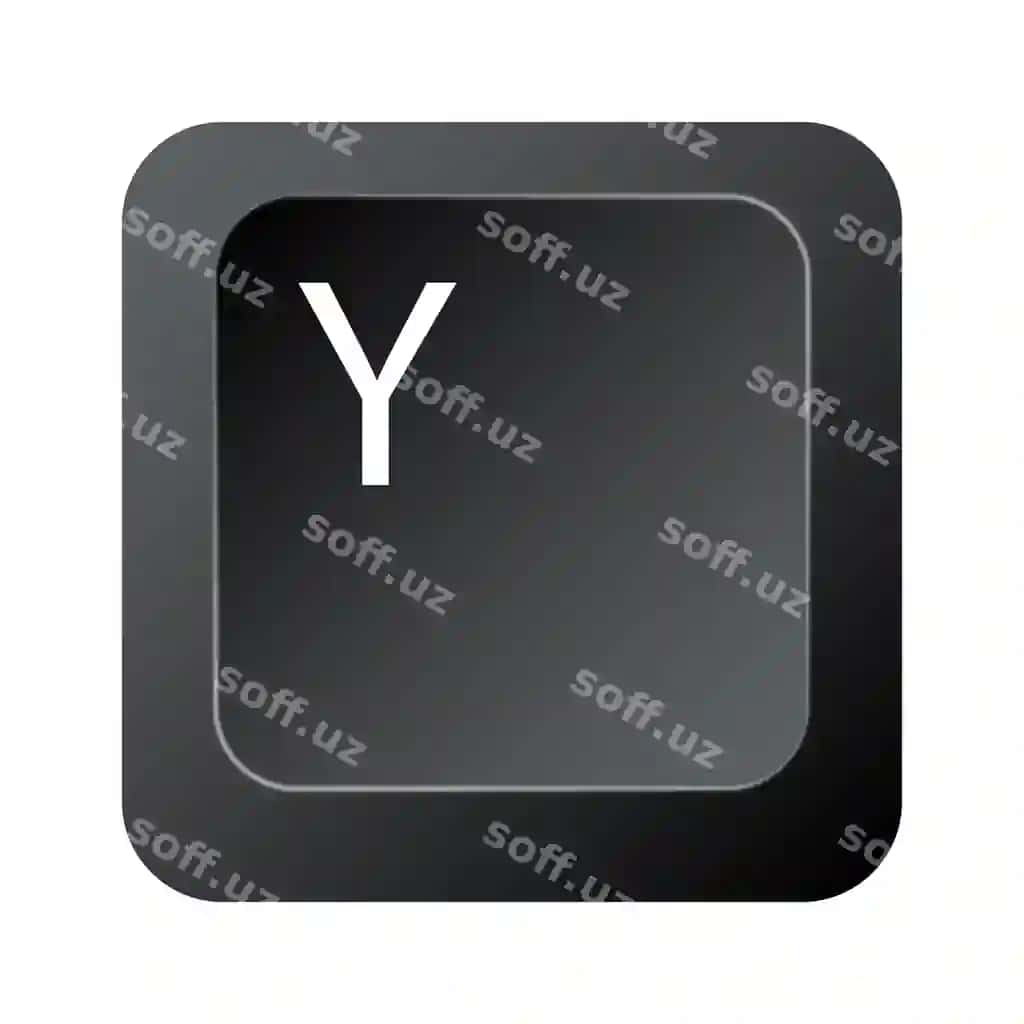 Qora klaviatura kaliti y harfi | Black keyboard key letter y