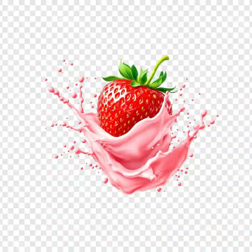 Suakli qurdiuvoq splsh yangi qizil mashhur kremli gulbina shirin yoz | Juicy strawberry splash fresh red delicious creamy pink sweet summer