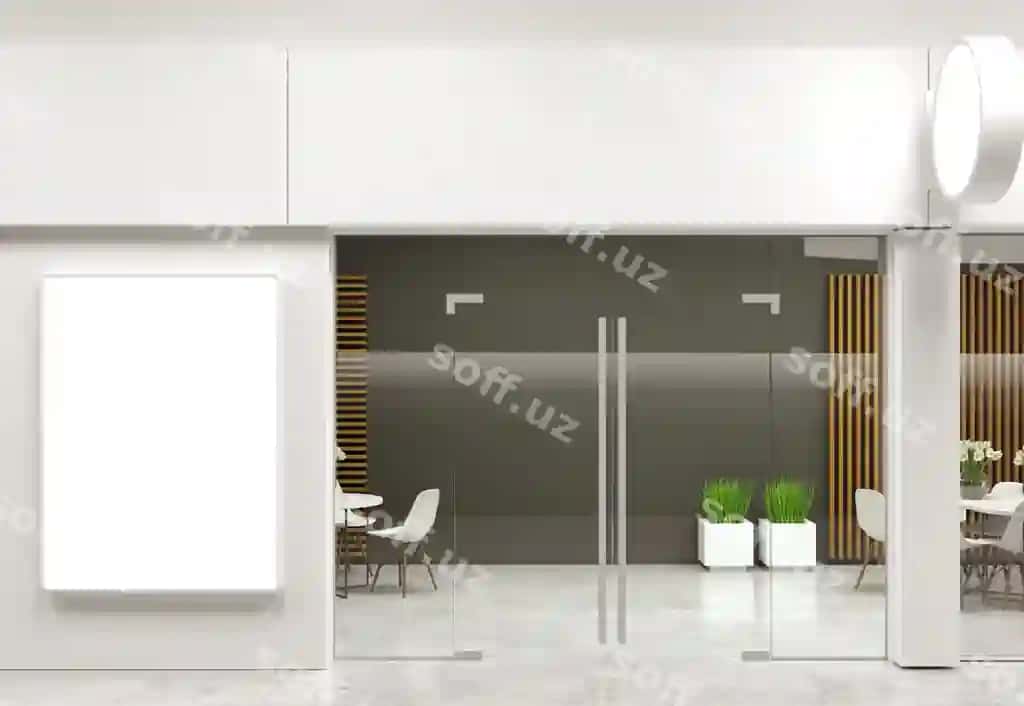 Namuna reklama brend logotip fassad do'kon | Mockup advertising brand logo facade store