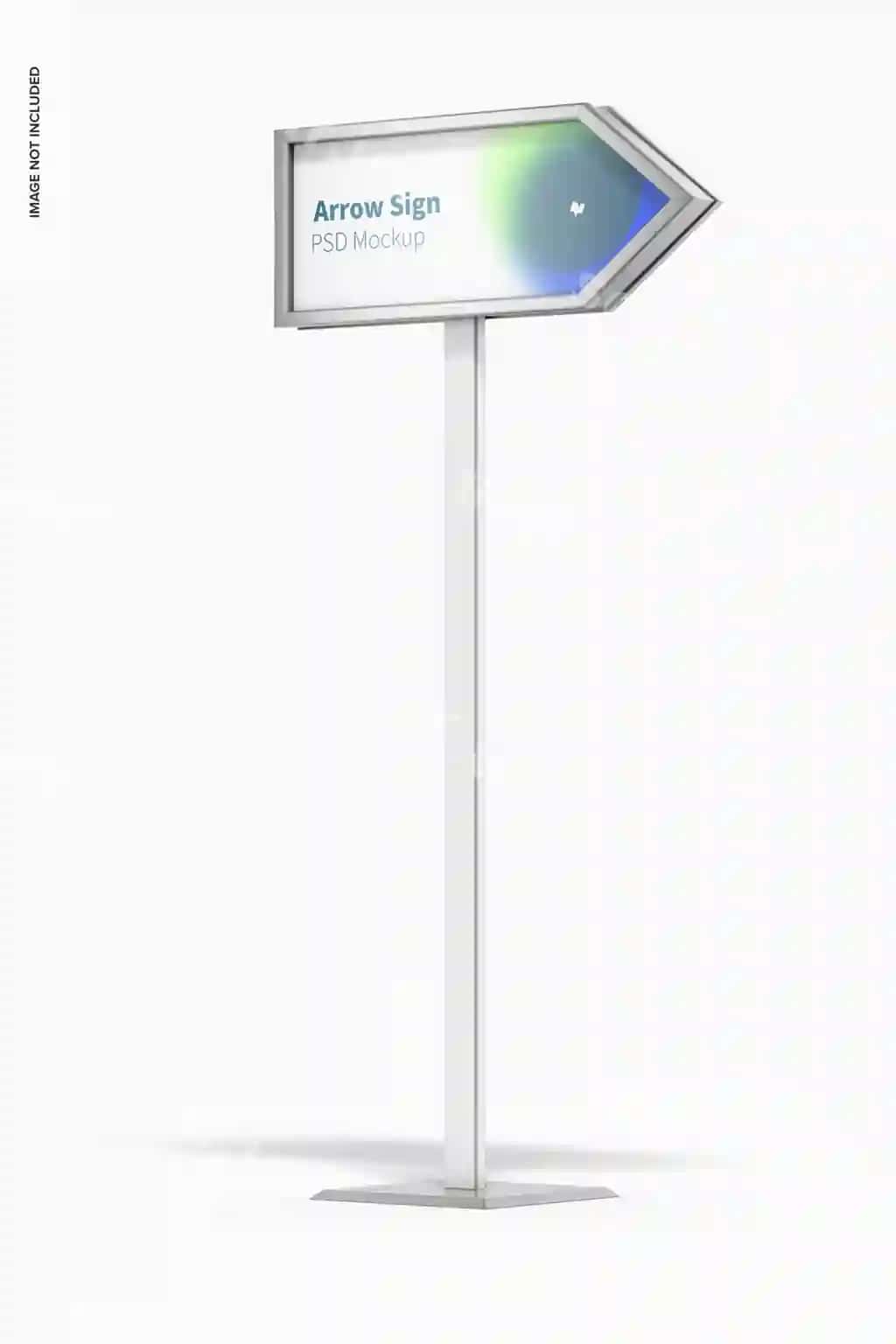 Qavat stoyoq oʻchoq belgilar namunasi | Floorstand arrow signs mockup