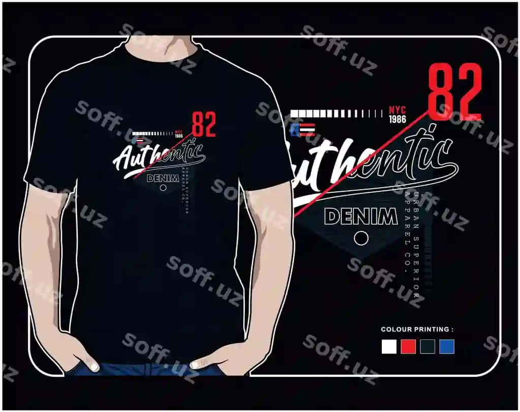 Haqiqiy tipografiya illustratsiya dizayn vektor grafika futbolka | Authentic typography illustration design vector graphic t shirt