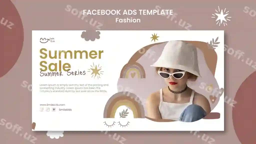 Tekis moda dizayn Facebook reklama shabloni | Flat design fashion facebook ad template