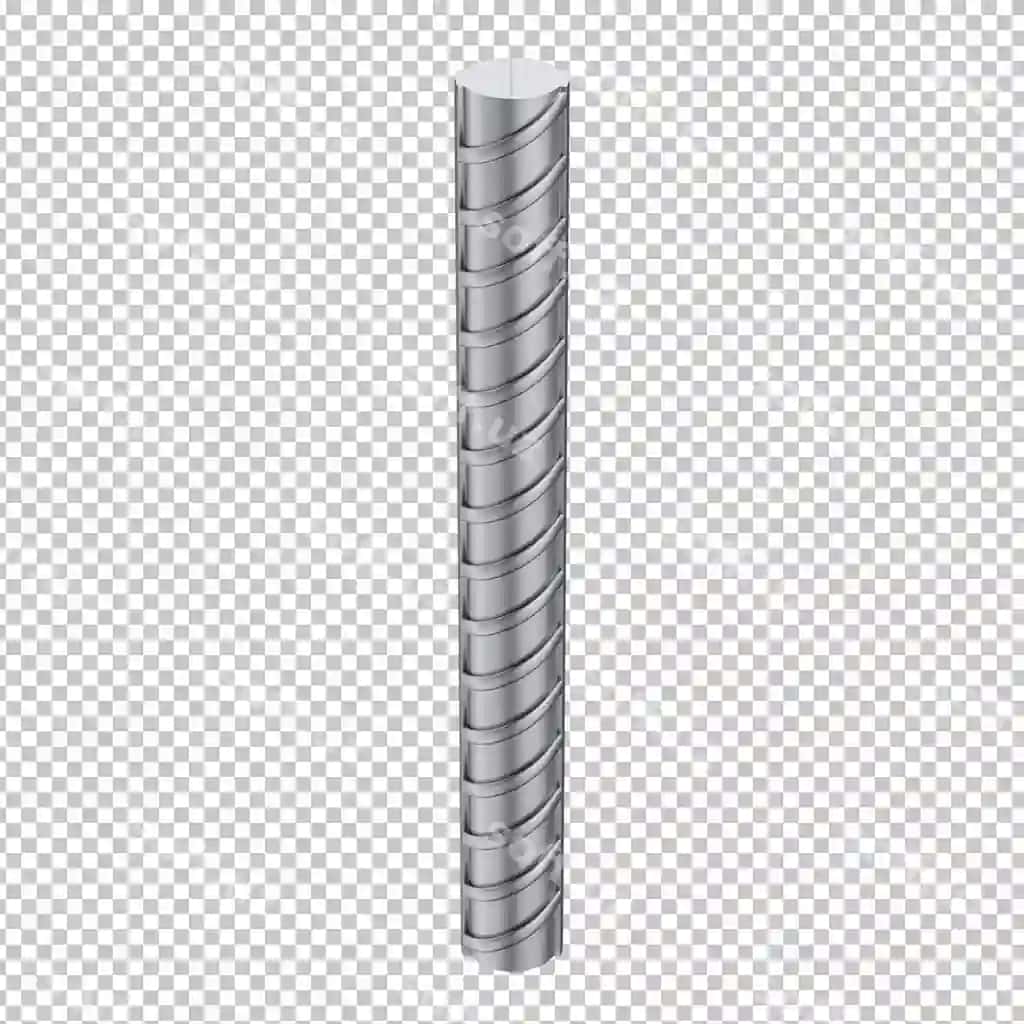 Agora para temir armatura shina 3D render shaffof fonda | Agora para iron reinforcing bar 3d render with transparent background