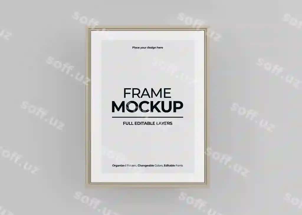 Chiroyli fotoplakat ramkasi maketi | Beautiful photo poster frame mockup