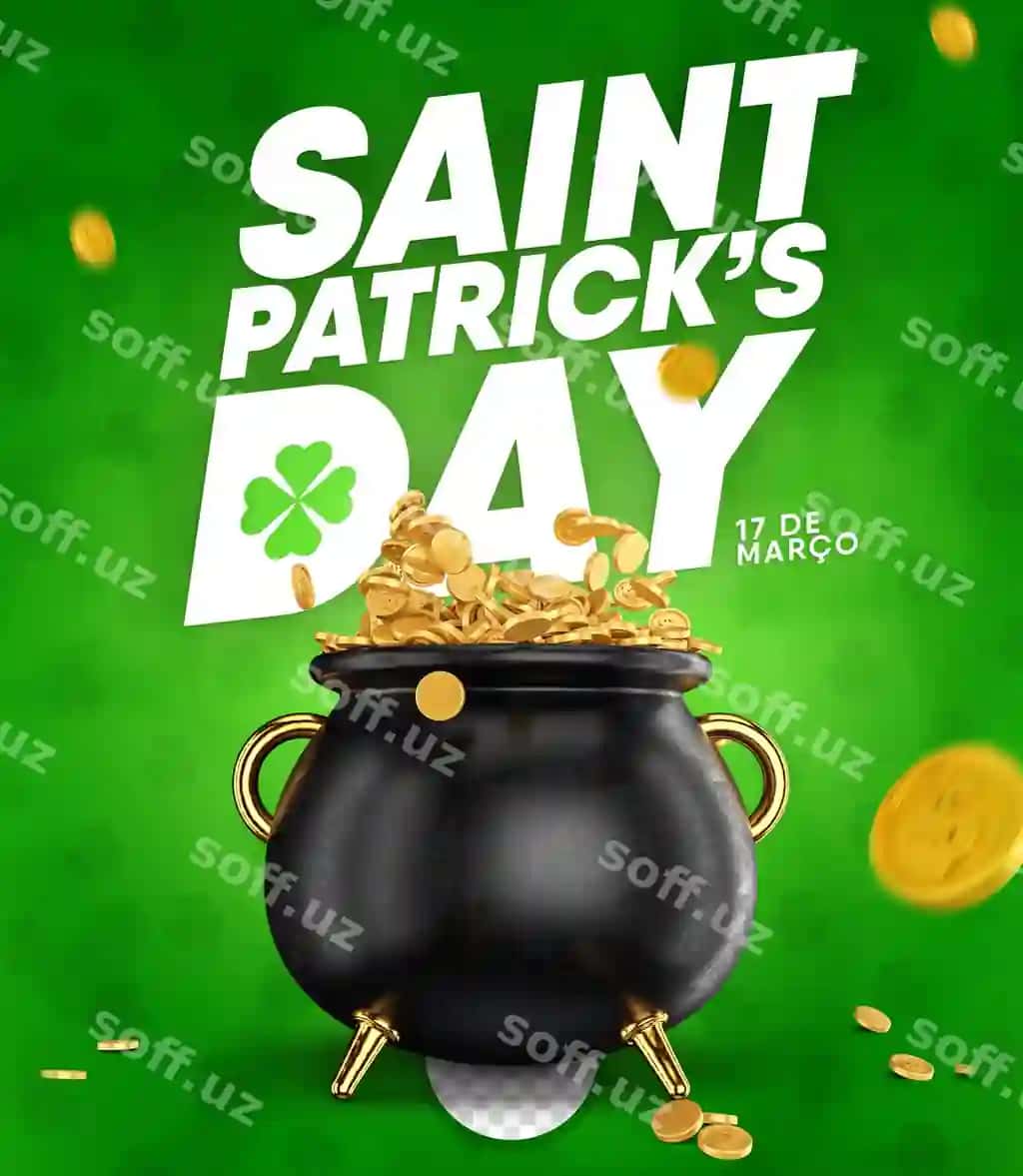 Svetoi Patritsiy kuni bayrami sotsial media posti shabloni | St patricks day celebration social media post template