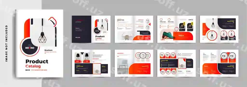 Kompaniya mahsulot katalogi dizayn shabloni mebel katalog broshyuri | Company product catalogue design template furniture catalogue brochure