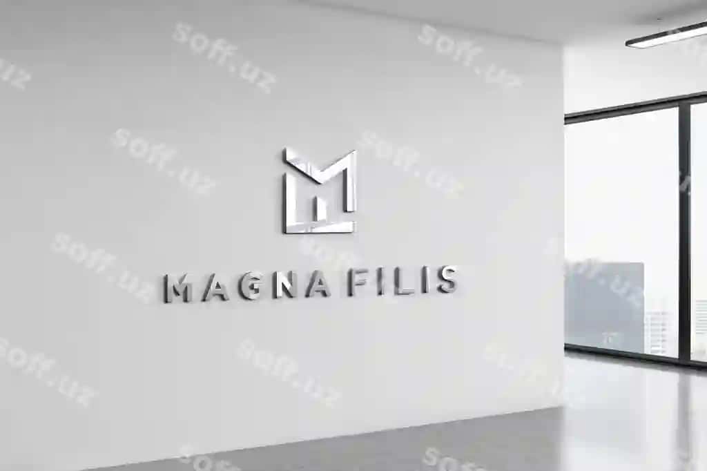 Logotip 3D namuna ofis devor | Logo mockup office wall 3d