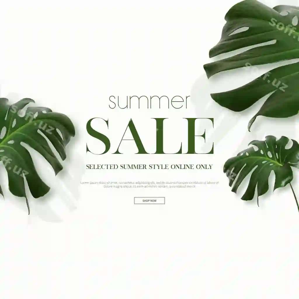 Yoz aktsiyasi ramka foni | Summer sale frame background