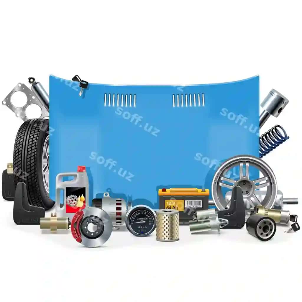 Vektor mashina ekilari ramkasi ajraltirilgan oq fonda | Vector car spares frame isolated white background