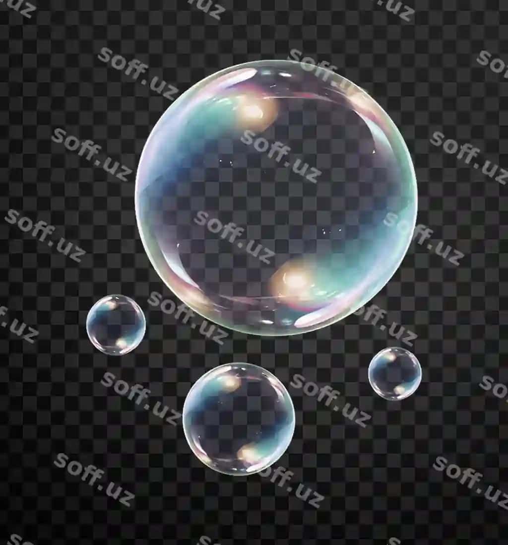 Komplekt sova chiziqlari suv damdalar bilan kross-cheklanmagan fonda | Set soap bubbles with water drops checkered background