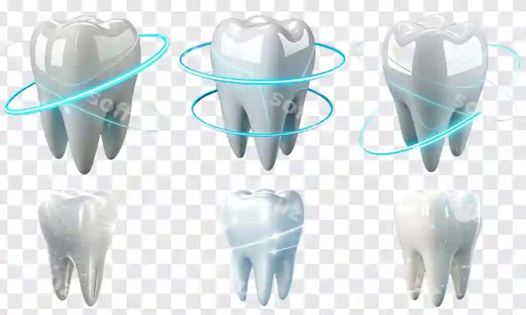 Himoyaviy aylanma tayloq oqshatish inson tayloqlari to'plami stilizatsiyalangan | Protective vortex around tooth whitening human tooth set stylized