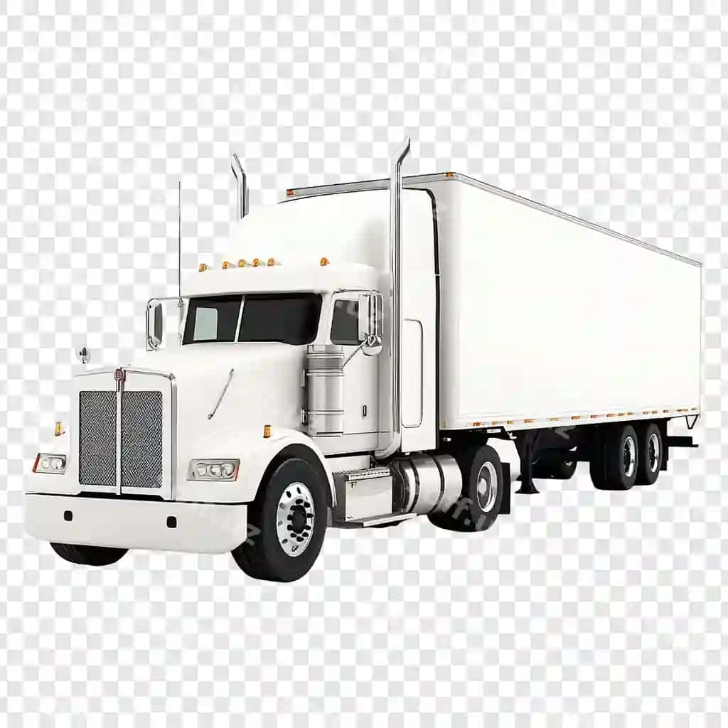 Kuchli oq yarıma avtomobil o'n sakkiz g'ildirakli og'ir ish uchun mo'ljallangan yuk tashish transporti | Powerful white semi truck 18 wheeler heavy duty freight transportation