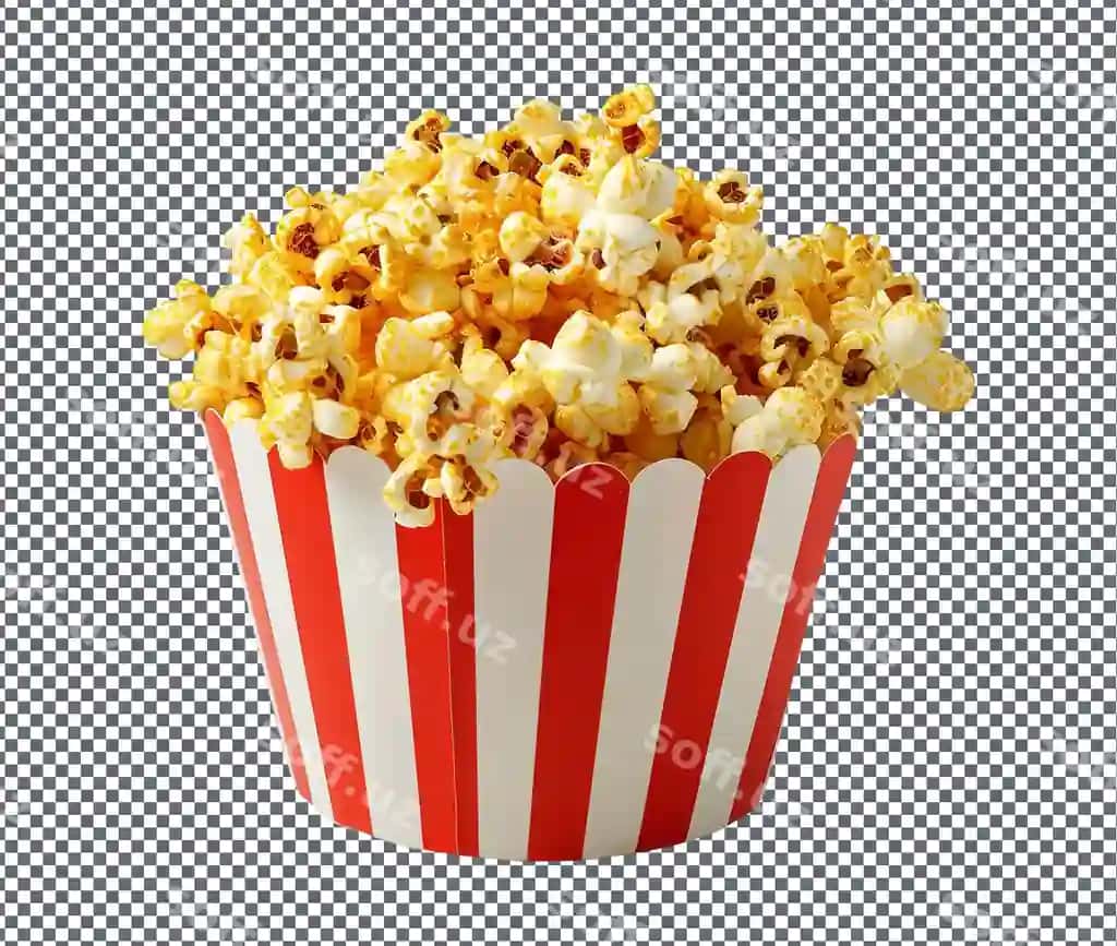 Juda mazali popkorn shaffof orqa fonda | So yummy popcorn isolated transparent background