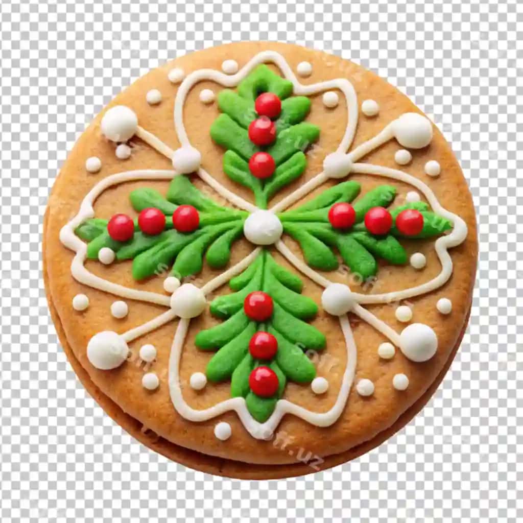 Decorlangan mazali cookie shaffof fonda | Decorated tasty cookie transparent background