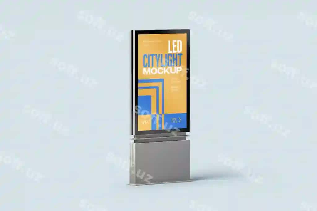 Led Citylight plakat namunasi | Led citylight poster mockup
