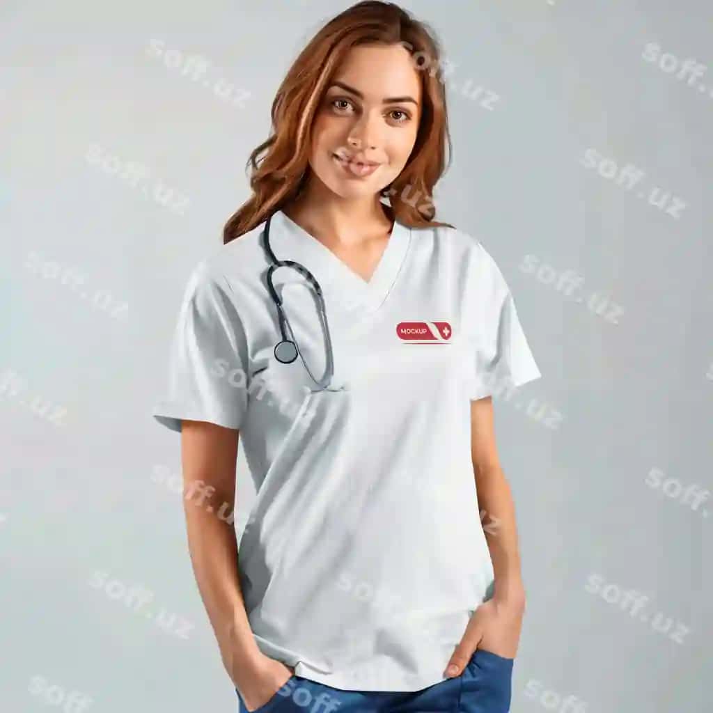 Ayol oq hamshira kostyumi | Woman white nurse uniform