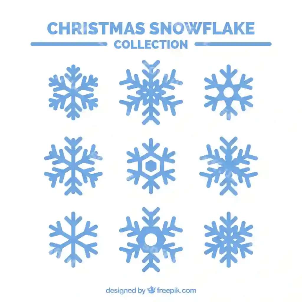 Bezatilgan qor bobolari o'rnatish | Set ornamental snowflakes