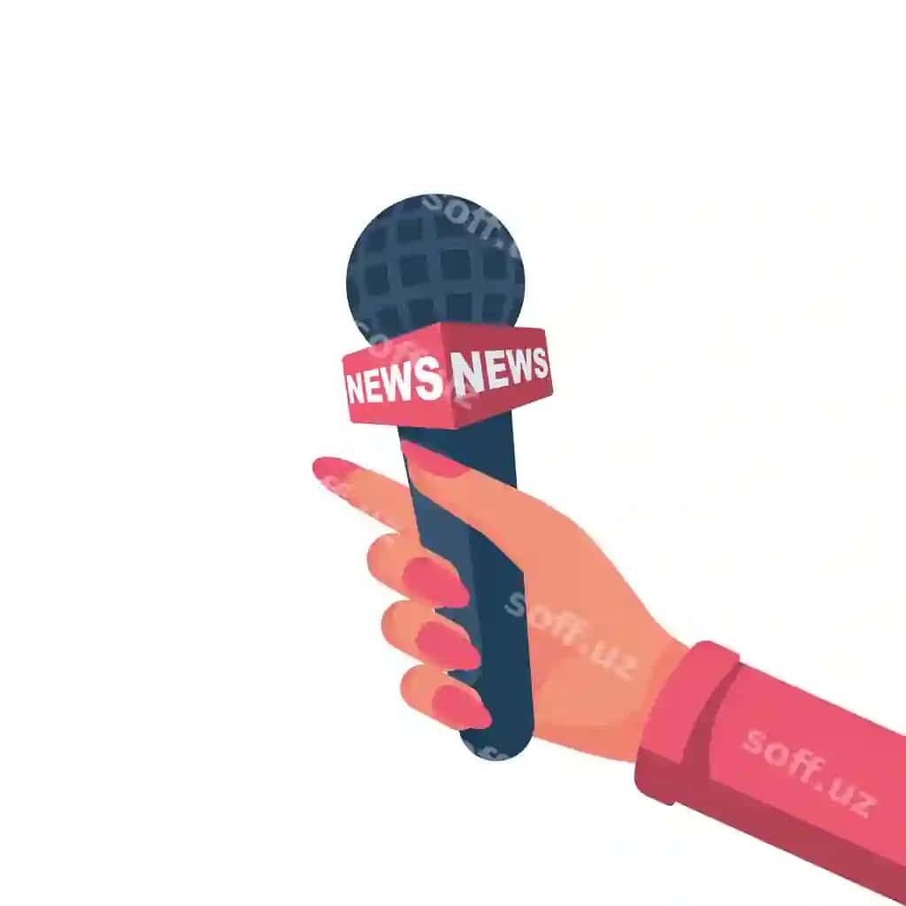 Ayol qolqiq mikrofonni tutgan jonli yangiliklar hisoboti shabloni jornalist | Woman hand holding microphone live news report template journalist