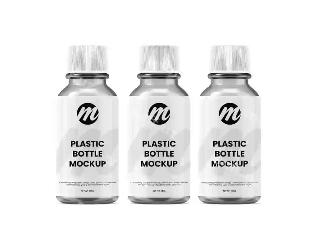 Plastik shisha mohim moy shisha mockup | Plastic bottle essential oil bottle mockup
