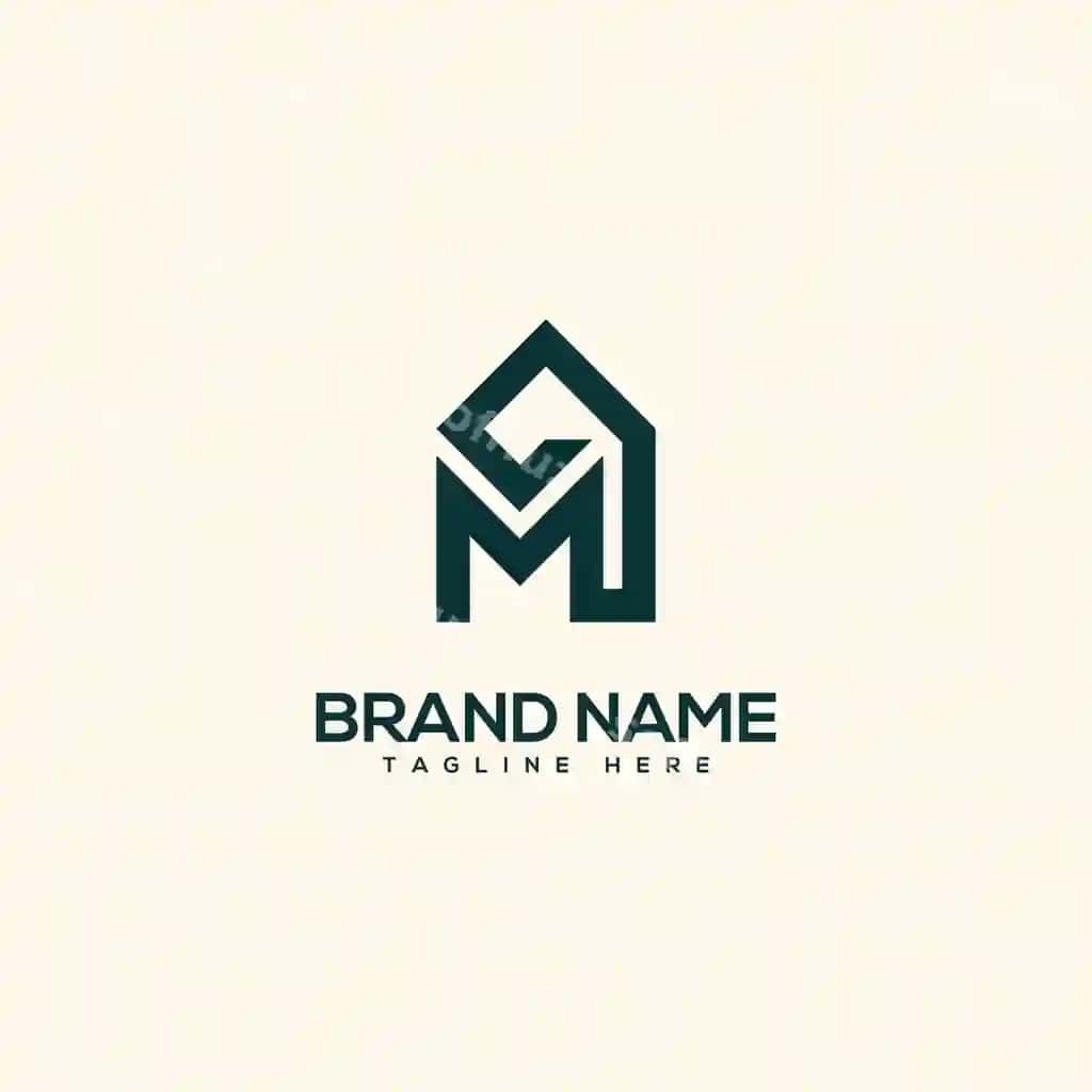 Abstrakt M harfi uy flat vektor logotip dizayn shablon elementi | Abstract letter m home flat vector logo design template element