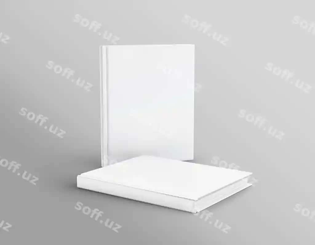 Ikki qattiq qo'shiq namunasi | Two hardcover books mockup