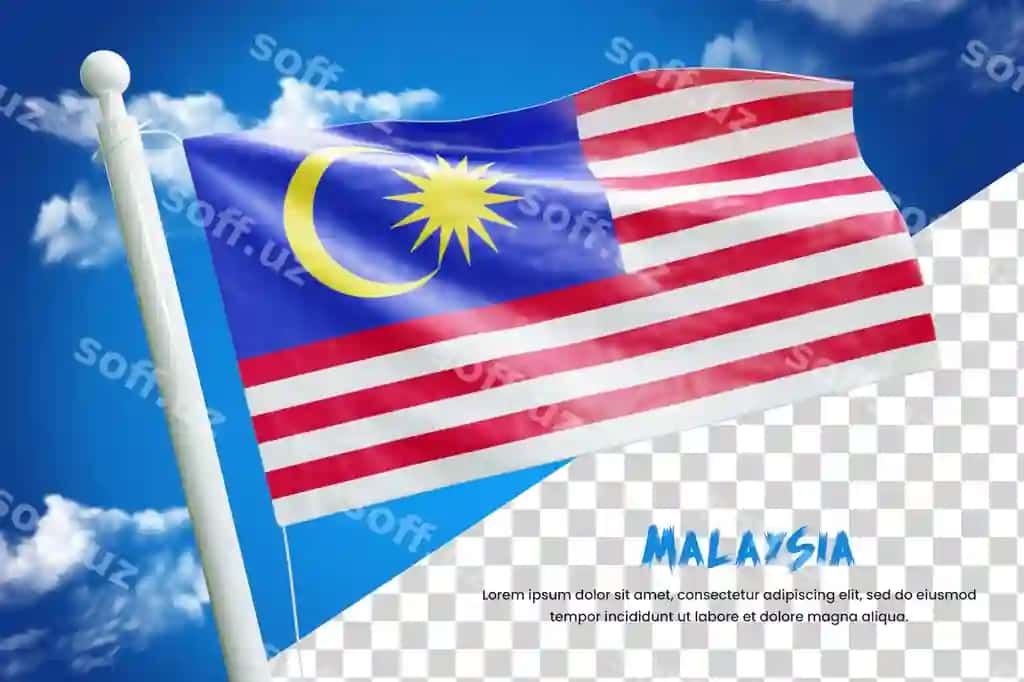 Malaysia haqiqiy bayroq 3D render ajraltirilgan 3D Malaysia dalalayotgan bayroq | Malaysia realistic flag 3d render isolated 3d malaysia waving flag