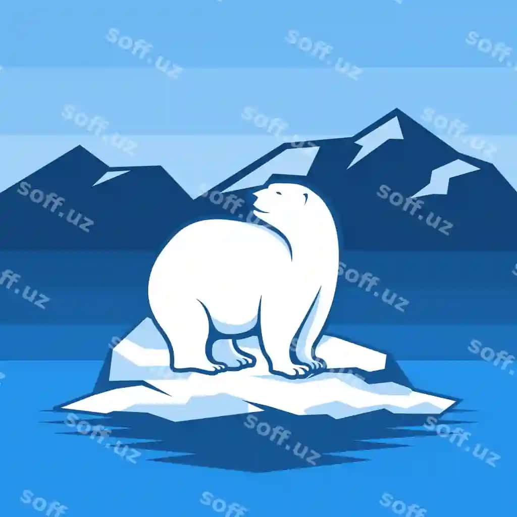 Shimoliy ayiq illustratsiyasi | Polar bear illustration