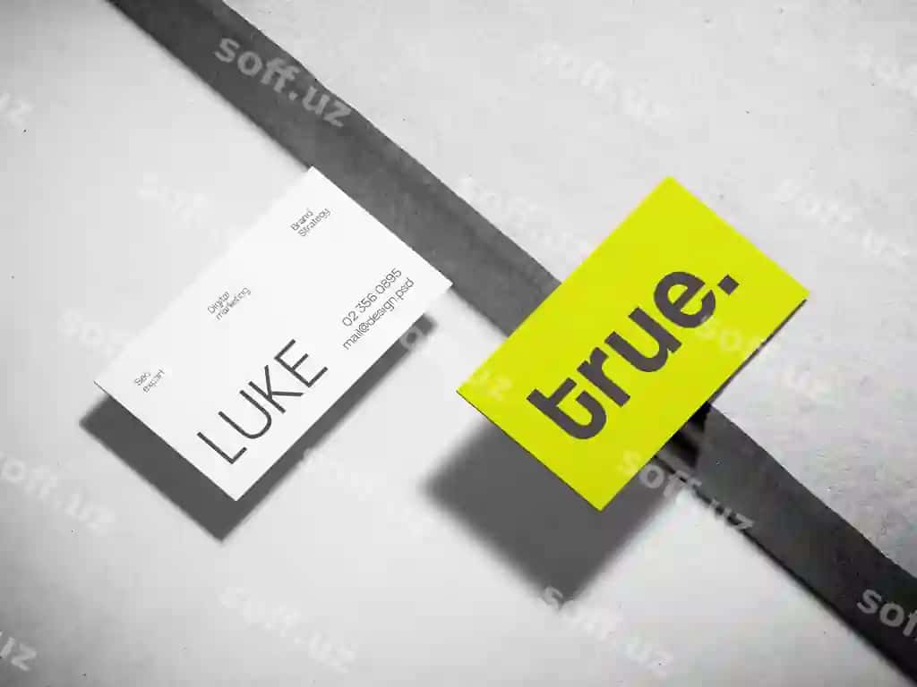 Minimal biznes karta brending mockup | Minimal business card branding mockup