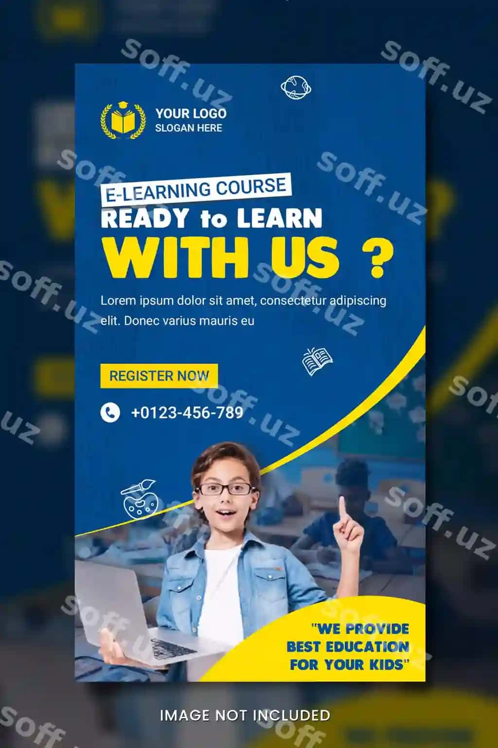 Onlayn ta'lim baneri | Online education banner