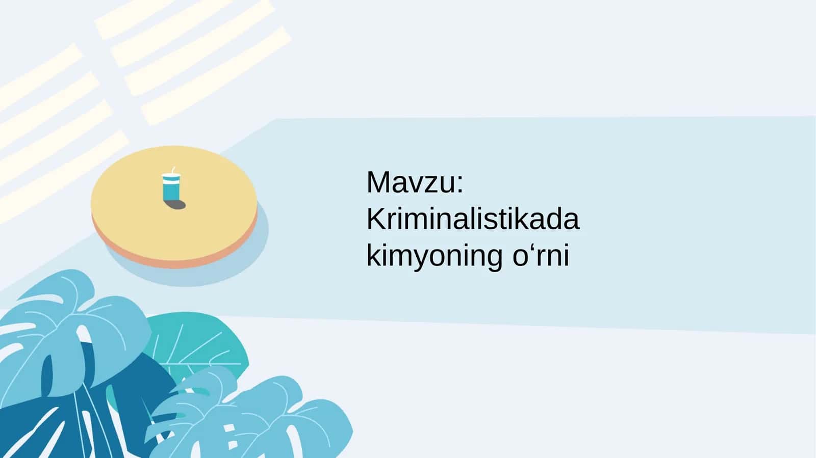 Kriminalistikada kimyoning oʻrni