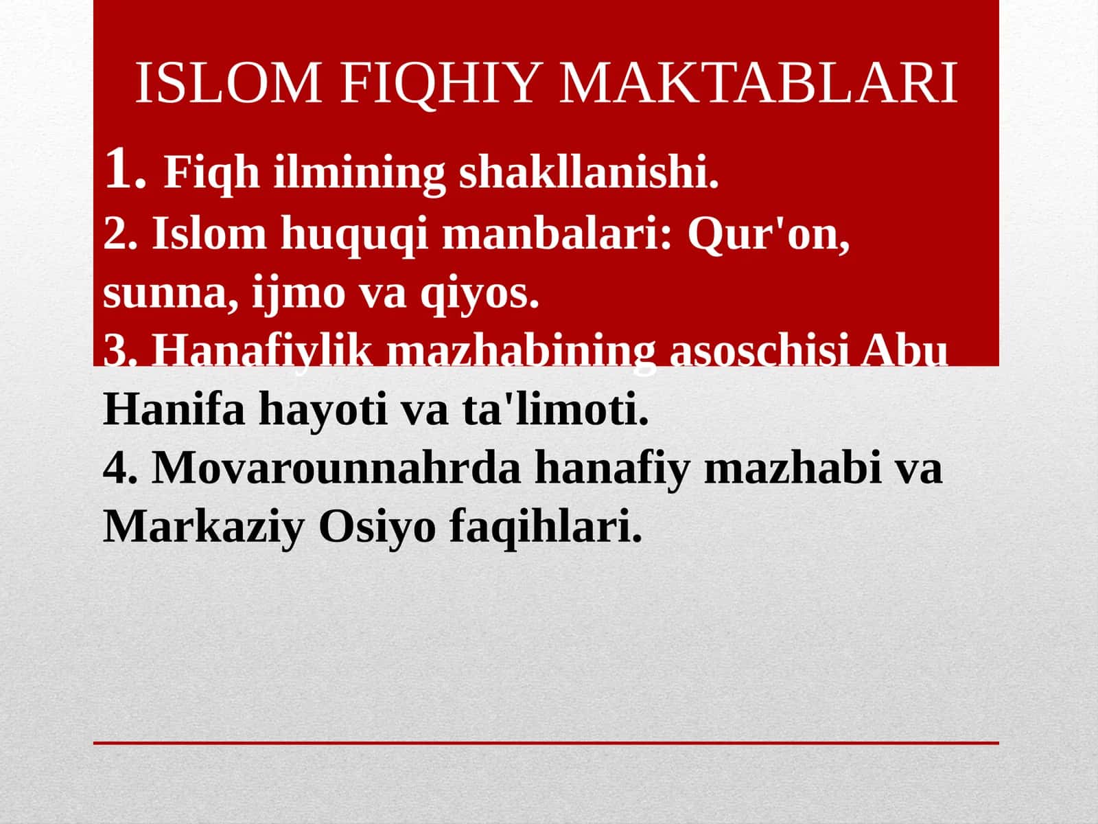 Islom fiqhiy maktablari