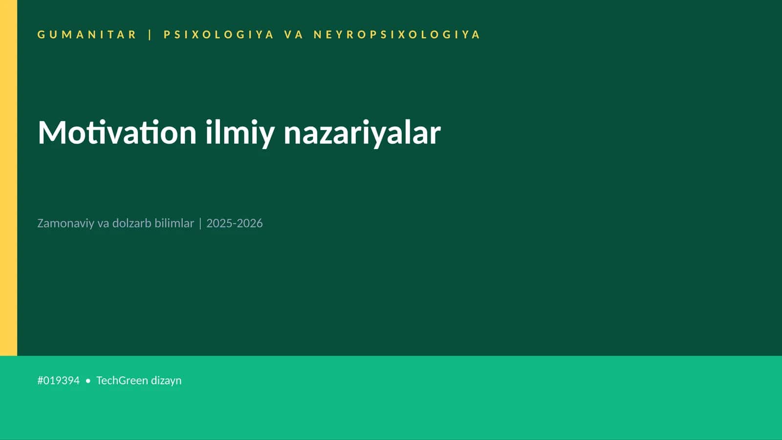 Motivation ilmiy nazariyalar