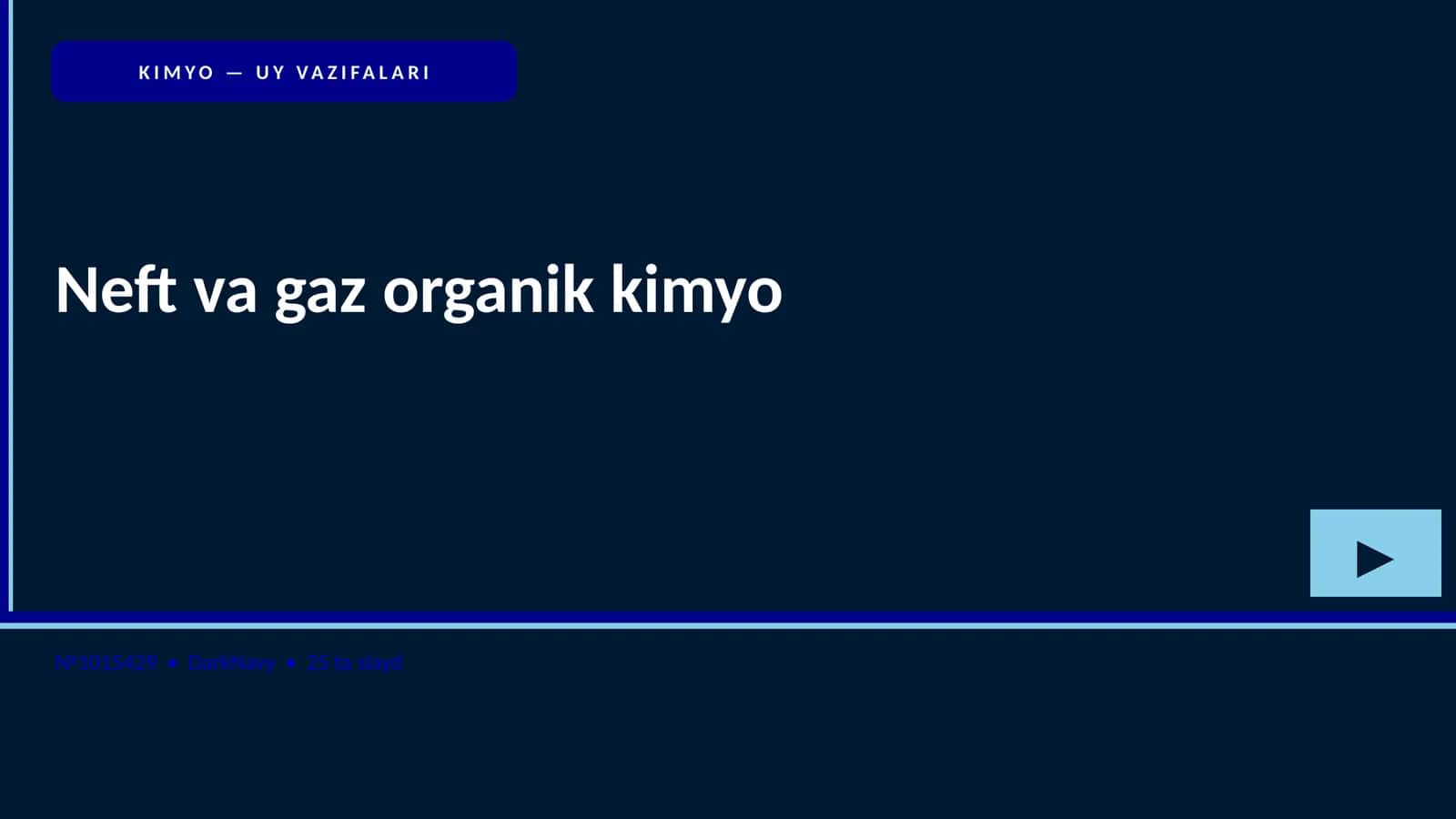 Neft va gaz organik kimyo