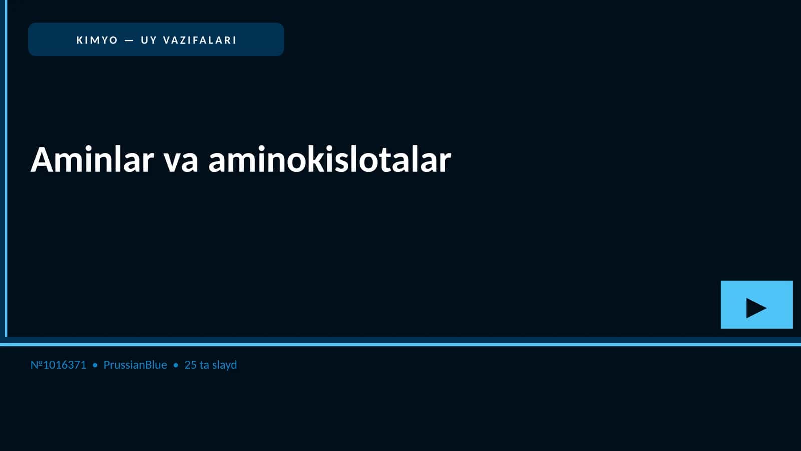 Aminlar va aminokislotalar
