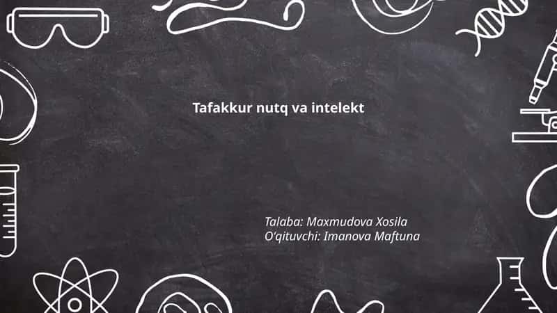 Tafakkur nutq va intelekt