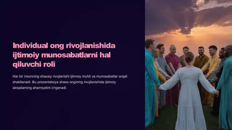 Individual ong rivojlanishida ijtimoiy munosabatlarni hal qiluvchi roli