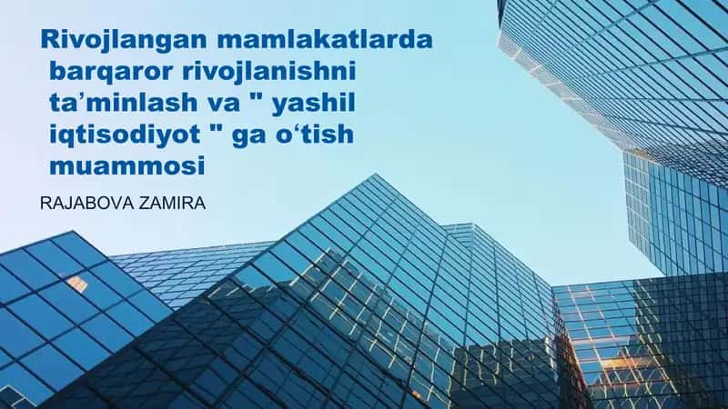 Barqaror rivojlanish: Ta'rif va ahamiyati