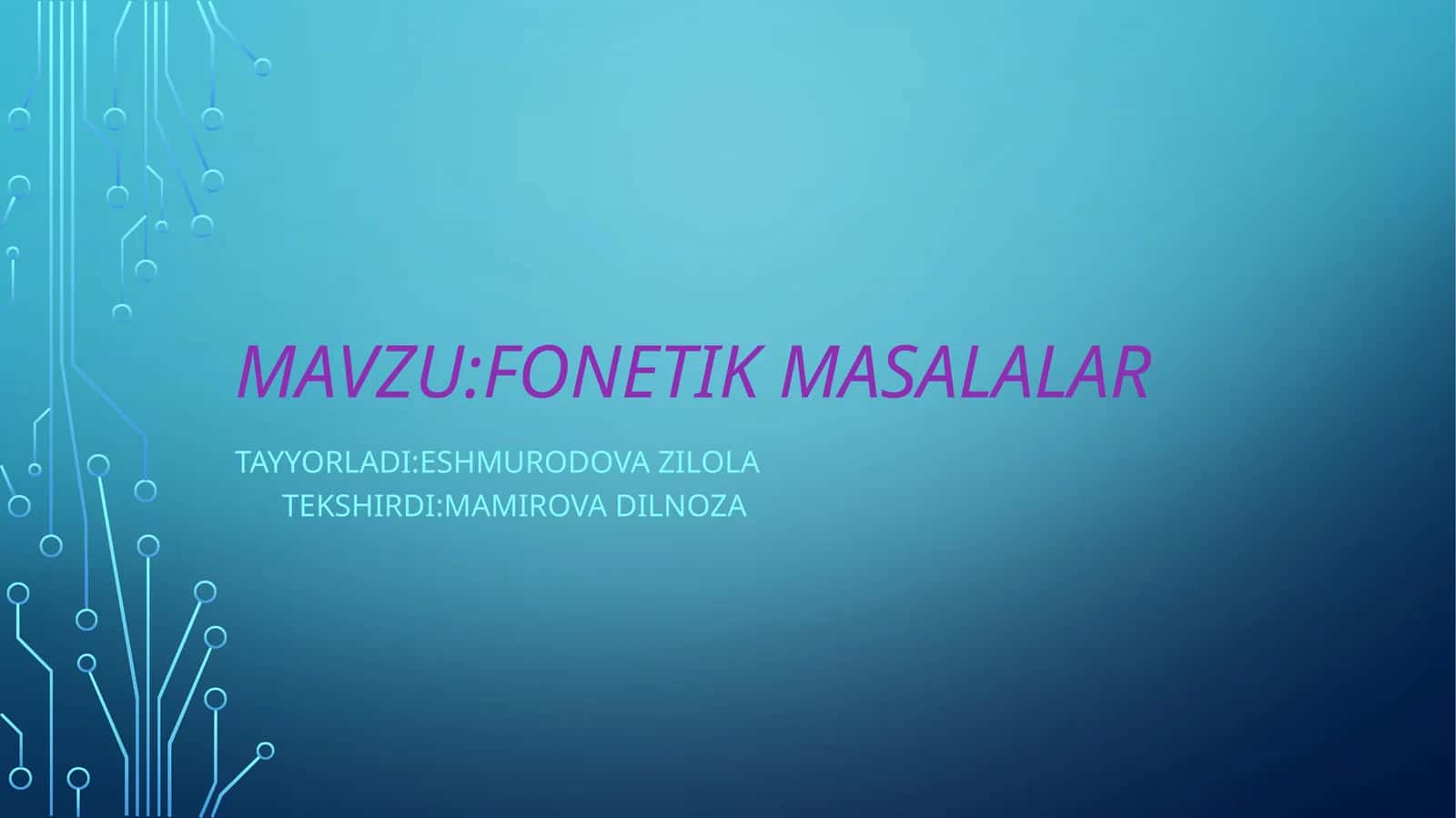 fonetik masalalar
