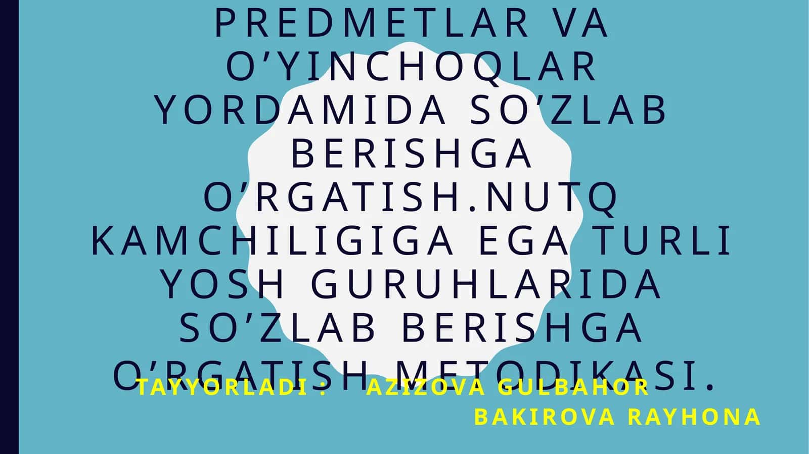 Maktabgacha ta'lim o'yinchoqlar yordamida so'zlab berishga o'rgatish metodikasi