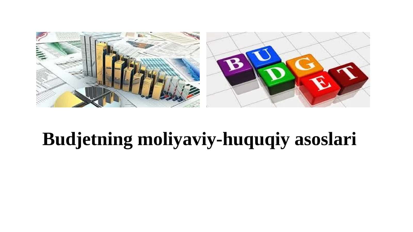 Budjetning moliyaviy-huquqiy asoslari