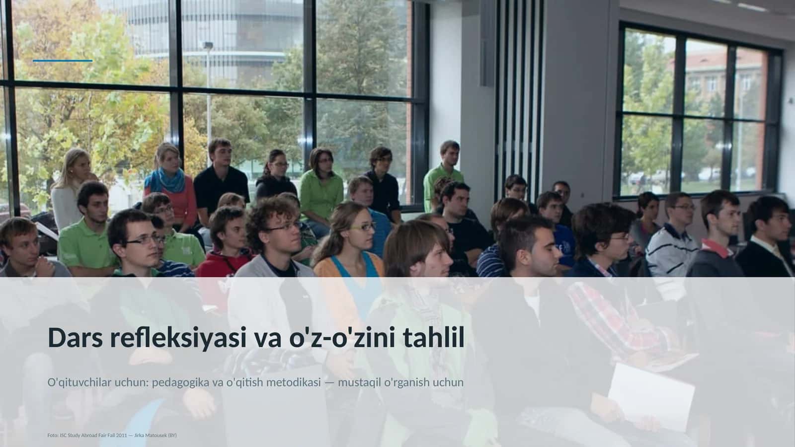 Dars refleksiyasi va o'z-o'zini tahlil