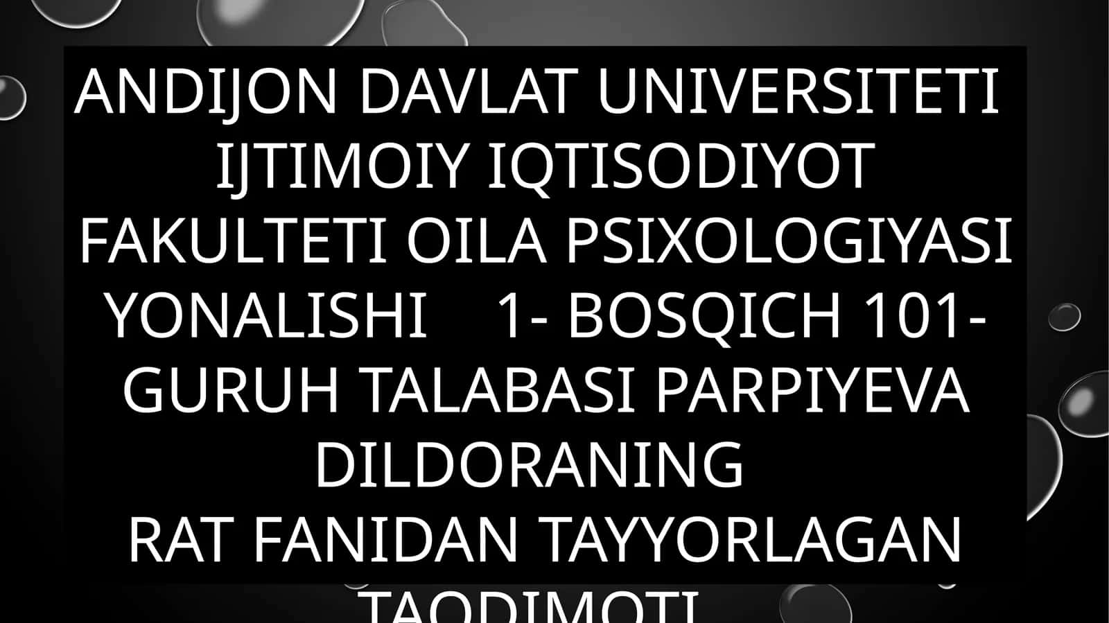 RAQAMLI AHBOROT TEXNOLOGIYALARI FANINING MAQSADI PREDMETI VA VAZIFALARI