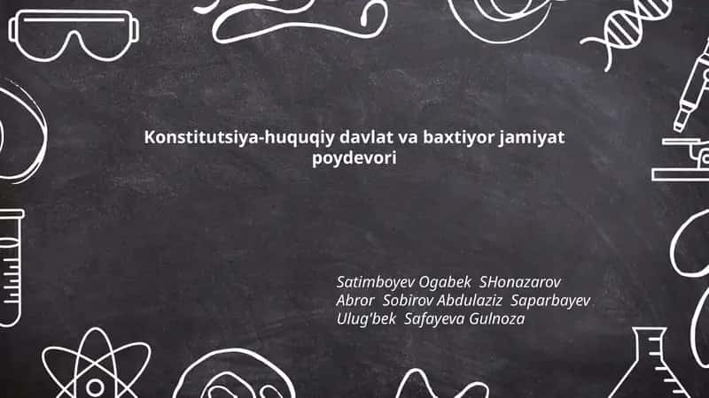 Konstitutsiya-huquqiy davlat va baxtiyor jamiyat poydevori