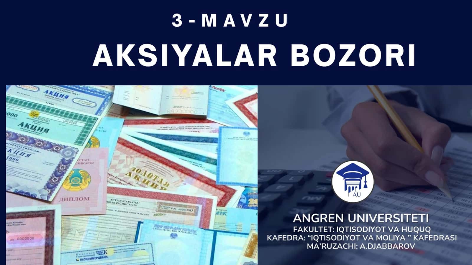 AKSIYALAR BOZORI
