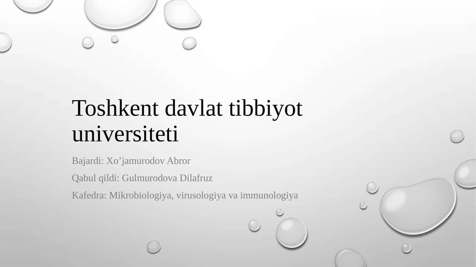 Shartli patogen dioriyaogen ichak gruppa bakteriyalari: Sitrobakter, Klebsiella, Enterobakter va ularning amaliyotdagi ahamiyati; Virusli diareyalar (rotoviruslar va adenoviruslar). Ular keltirib chiqargan kasalliklar, laborator tashhisi.