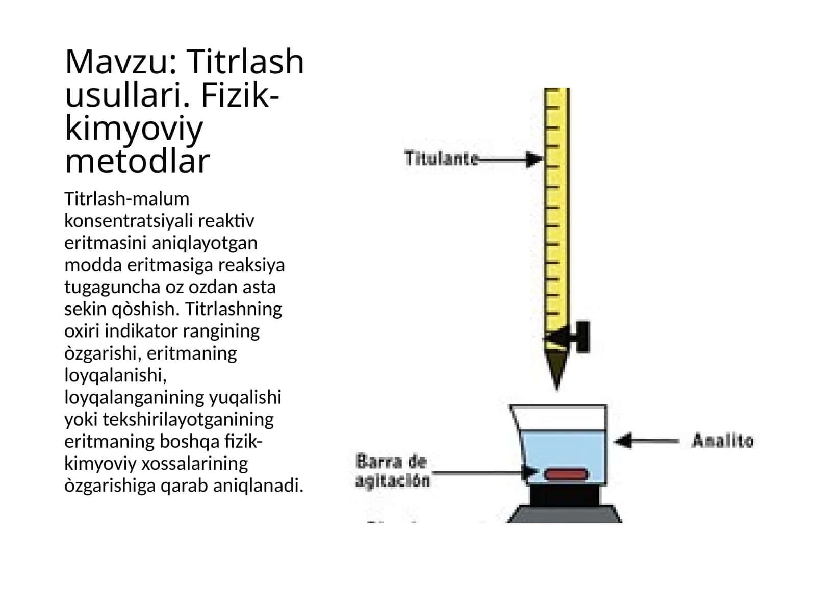Titrlash usullari