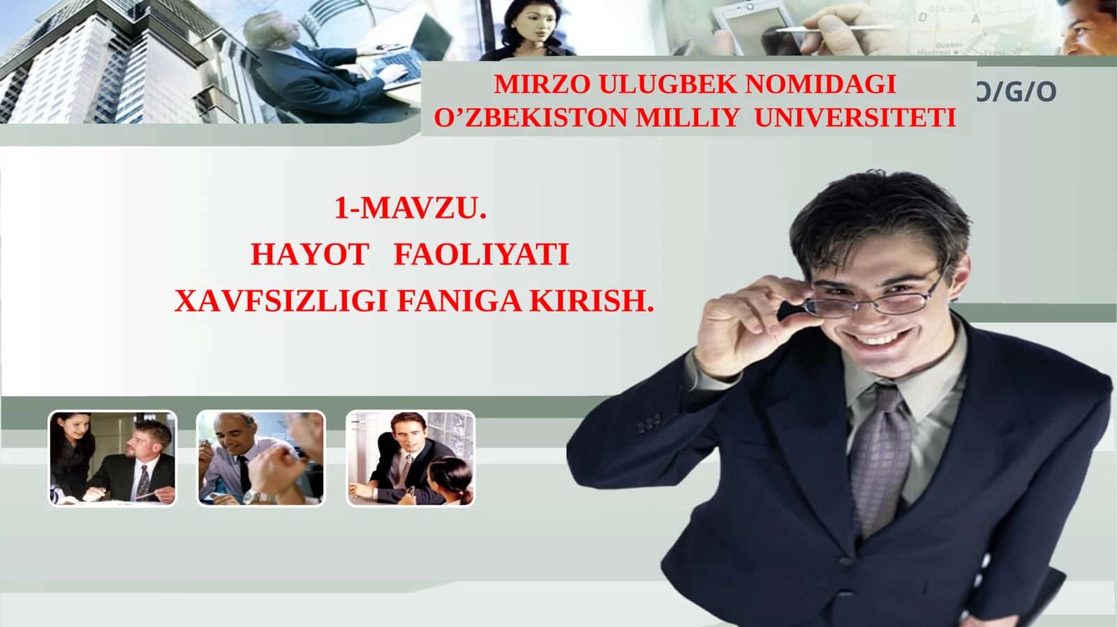 HАYOTFAOLIYATIХАVFSIZLIGI FANIGA KIRISH