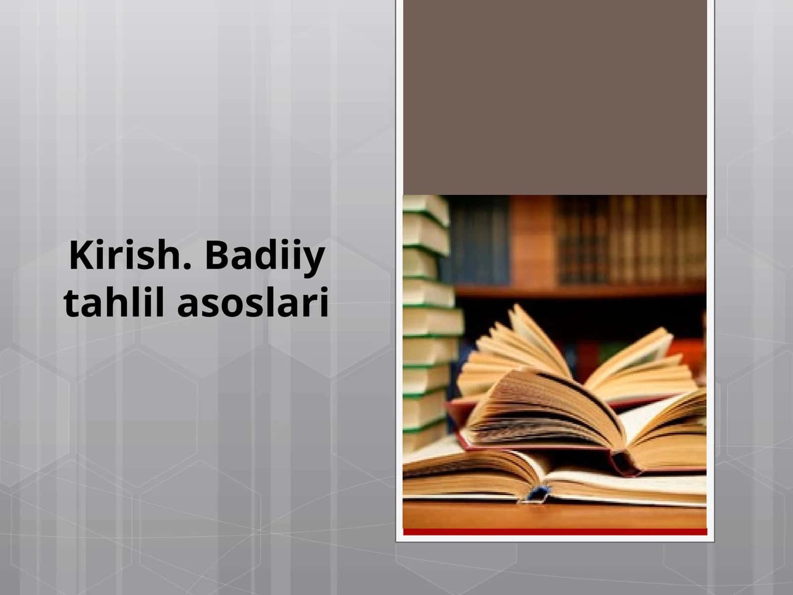 Badiiy tahlil asoslari