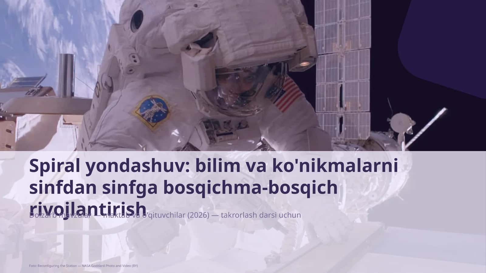 Spiral yondashuv: bilim va ko'nikmalarni sinfdan sinfga bosqichma-bosqich rivojlantirish